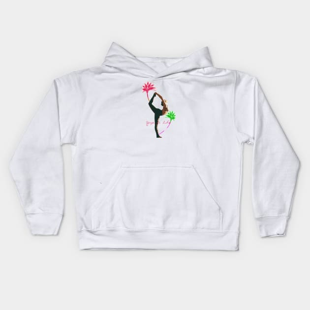 yoga lover Kids Hoodie by siano